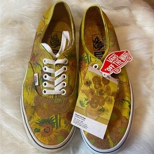 NWOB Rare Limited Edition Van Gogh Sunflowers Vans - Size 9 Women, 7.5 Men’s
